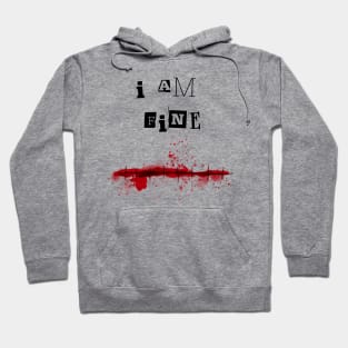 i'm fine zombie halloween Hoodie